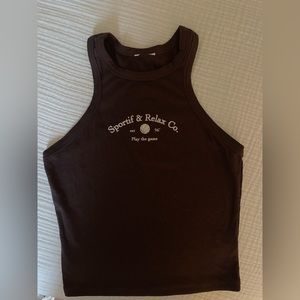 princess Polly cropped ribbed tank 🤎